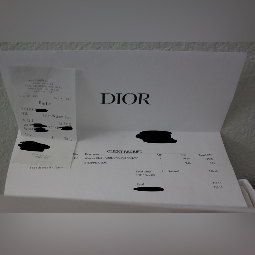 Dior Women’s SLG Mini Nano Saddle Pouch Canvas-BRAND NEW - Picture 2 of 11